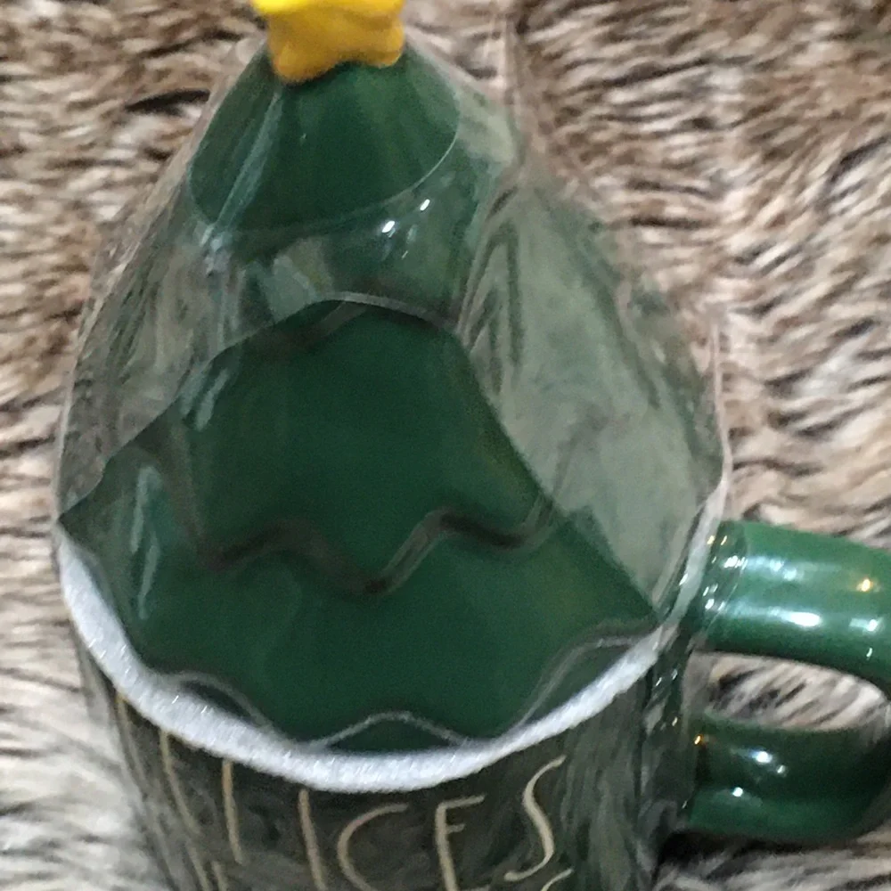 Rae Dunn FELICES FIESTAS Mug / with tree topper 2022